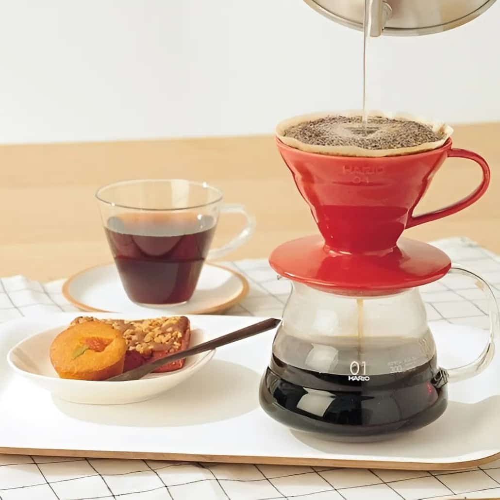 Hario V60 Plastic Coffee Dripper VD 01/02 Red/White - Phễu pha cà phê nhựa màu - Ảnh 6