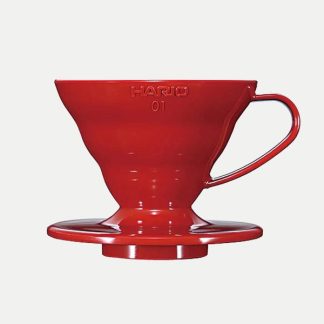 Hario V60 Plastic Coffee Dripper VD 01/02 Red/White - Phễu pha cà phê nhựa màu