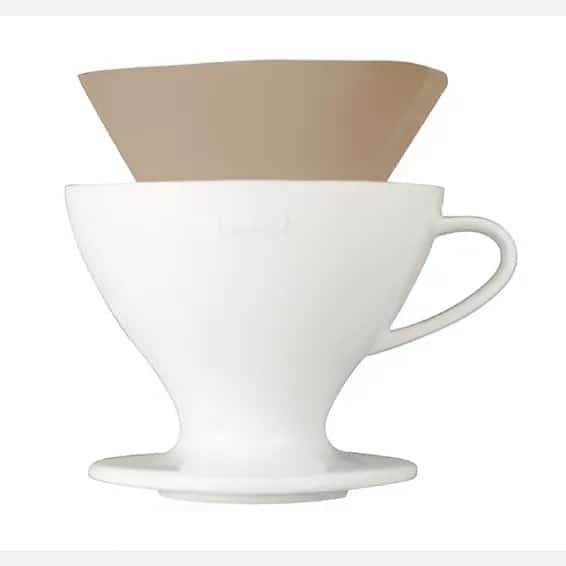 Hario V60 Ceramic Coffee Dripper White - Phễu pha cà phê sứ trắng - Ảnh 2